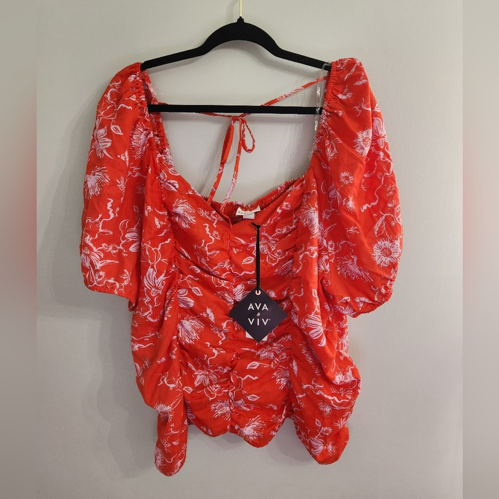 NWT Ava & Viv Women's Plus shirt Size 3X